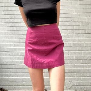 Free People Dusty Pink Faux Suede Mini Skirt